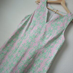 C&C California Pink & Mint Palm Print Shift Dress